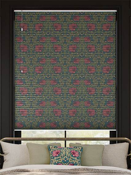 William Morris DuoShade Pimpernel Teal Duo Blind thumbnail image