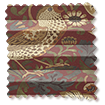 William Morris DuoShade Strawberry Thief Harissa Red Thermal Blind sample image