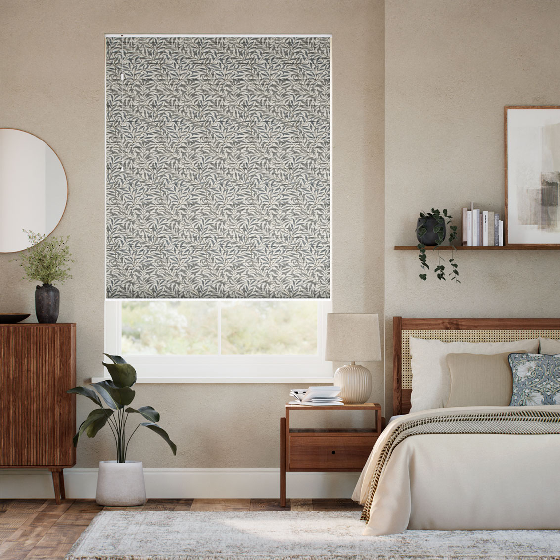 William Morris DuoShade Willow Bough Mink Thermal Blind