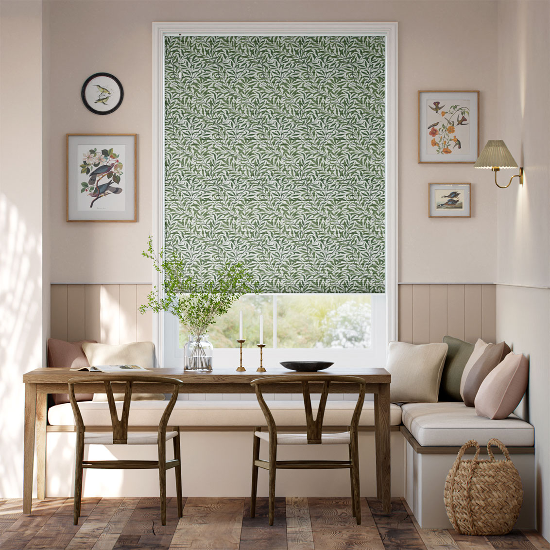 William Morris DuoShade Willow Bough Vine Thermal Blind