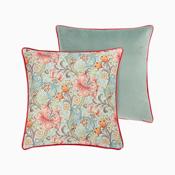William Morris Golden Lily Coral Cushion