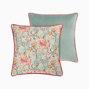 William Morris Golden Lily Coral Cushion thumbnail image