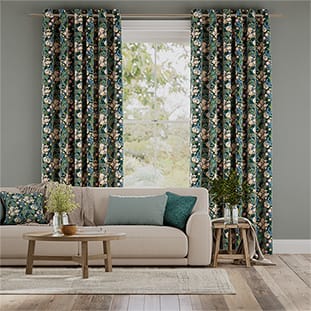 William Morris Golden Lily Evergreen Curtains thumbnail image