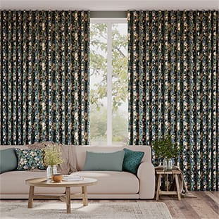 William Morris Golden Lily Evergreen Curtains thumbnail image