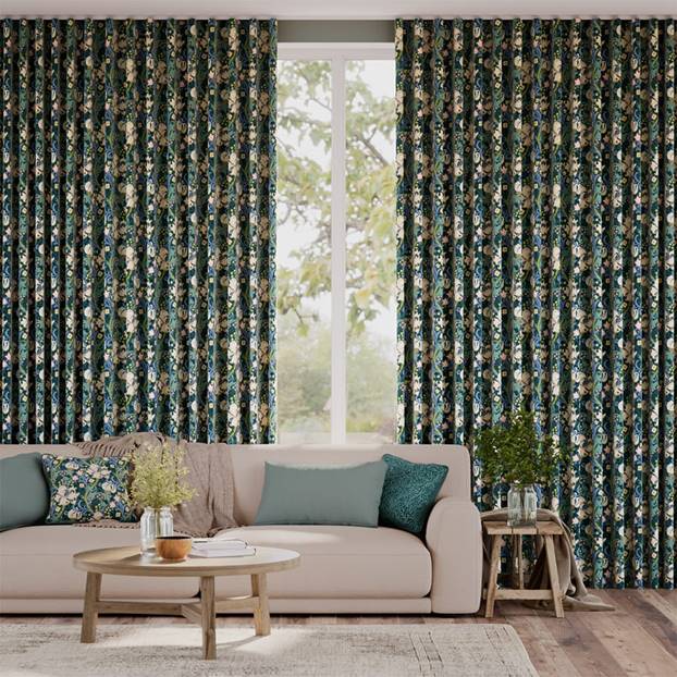 William Morris Golden Lily Evergreen Curtains thumbnail image