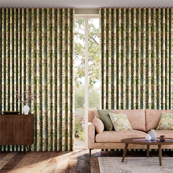 William Morris Hyacinth Natural Curtains