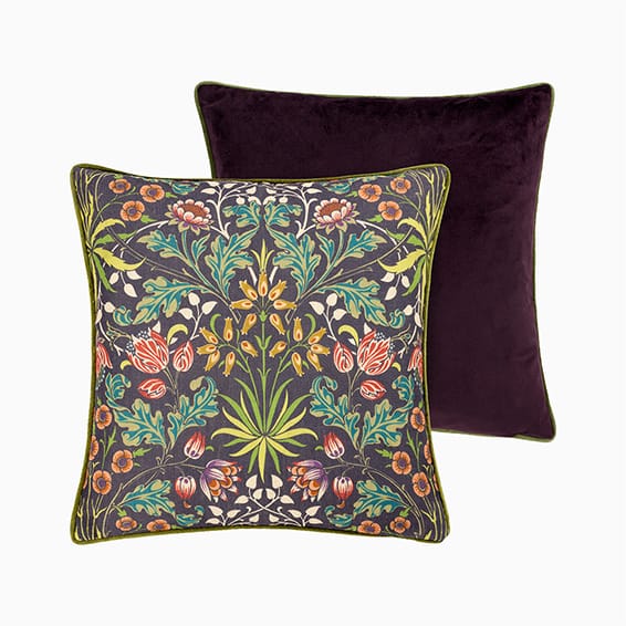 William Morris Hyacinth Plum Cushion