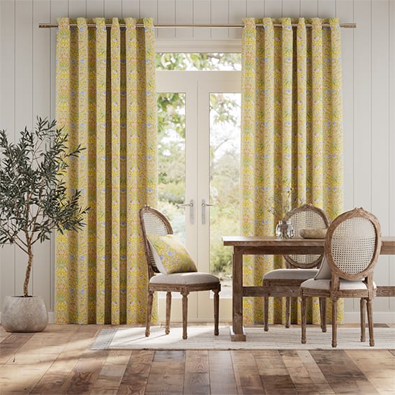 William Morris Hyacinth Saffron Curtains