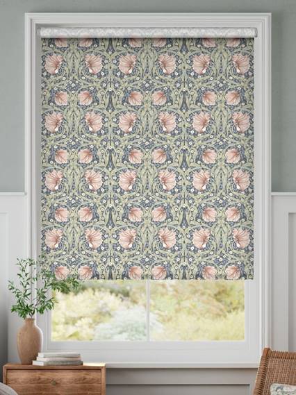 Electric William Morris Pimpernel Blush Roller Blind thumbnail image