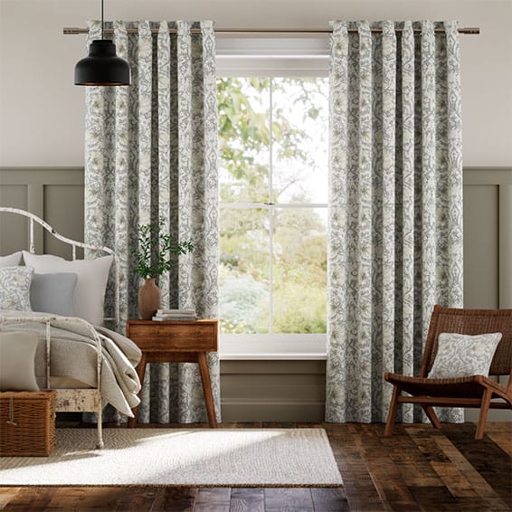 William Morris Pimpernel Dove Grey Curtains