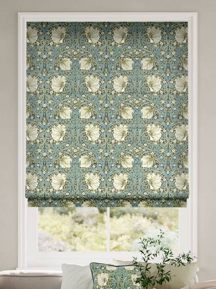 William Morris Pimpernel Sage Roman Blind thumbnail image