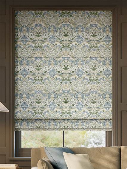 William Morris Strawberry Thief Jacquard Glacier Roman Blind thumbnail image