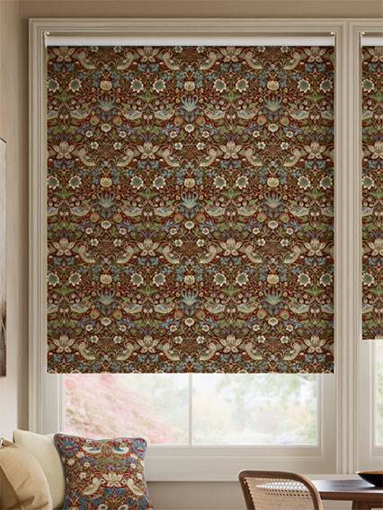 William Morris Strawberry Thief Jacquard Merlot Roller Blind thumbnail image