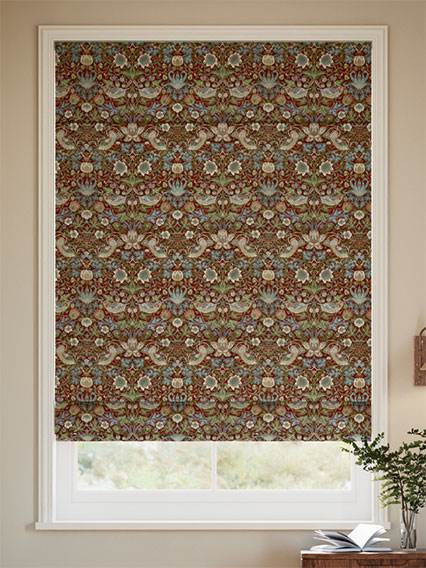 William Morris Strawberry Thief Jacquard Merlot Roman Blind thumbnail image