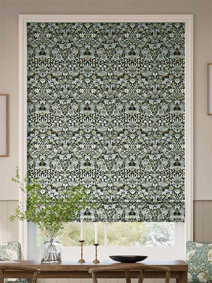 William Morris Strawberry Thief Jacquard Midnight Roman Blind thumbnail image