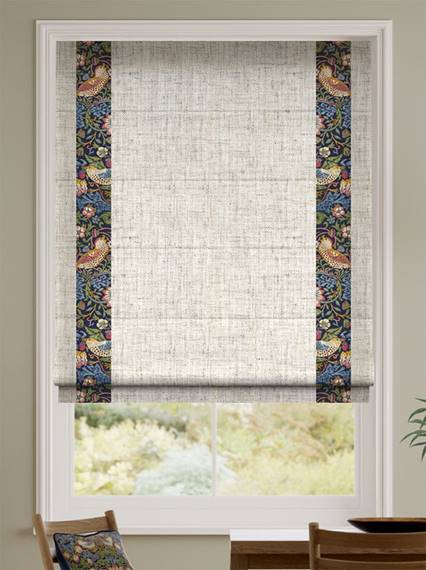 William Morris Strawberry Thief Jewel & Bijou Linen Oatmeal Roman Blind thumbnail image