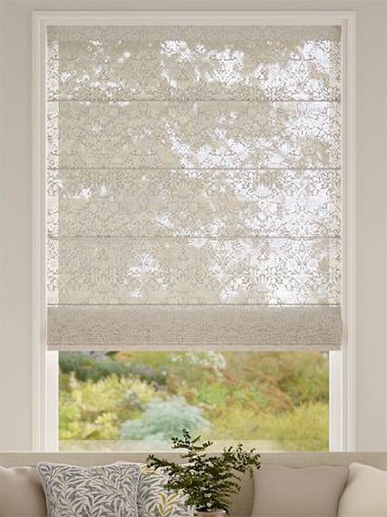 William Morris Strawberry Thief Voile Stone Roman Blind thumbnail image