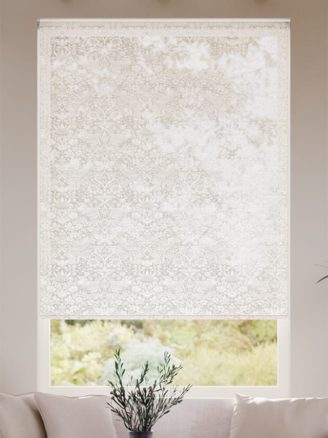 William Morris Strawberry Thief Voile Stone Roller Blind thumbnail image