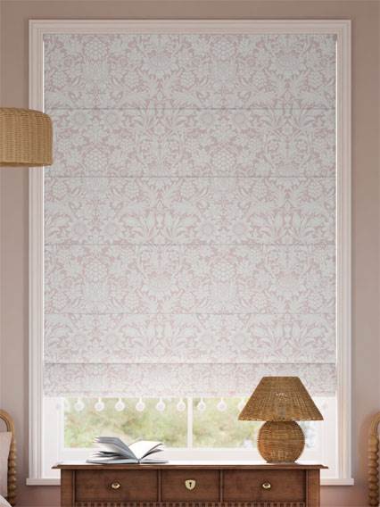 William Morris Sunflower Soft Pink & Chalk Roman Blind thumbnail image