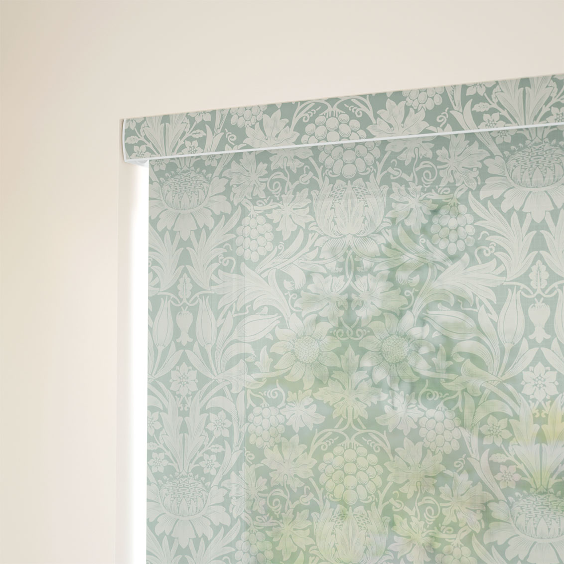 William Morris Sunflower Voile Soft Green Roller Blind