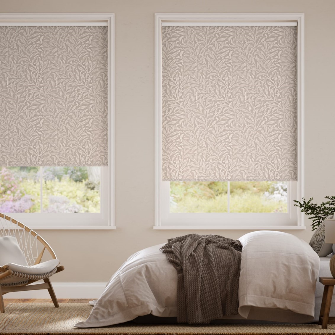 Twist2Go William Morris Willow Bough Jacquard Linen Roller Blind