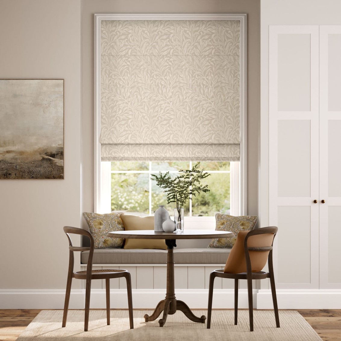 William Morris Willow Bough Jacquard Soft Gold Roman Blind