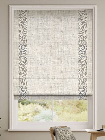 William Morris Willow Bough Mink & Bijou Linen Oatmeal Roman Blind thumbnail image