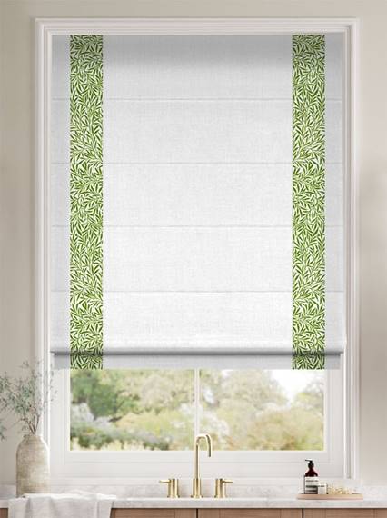 William Morris Willow Clover & Bijou Linen White Roman Blind thumbnail image