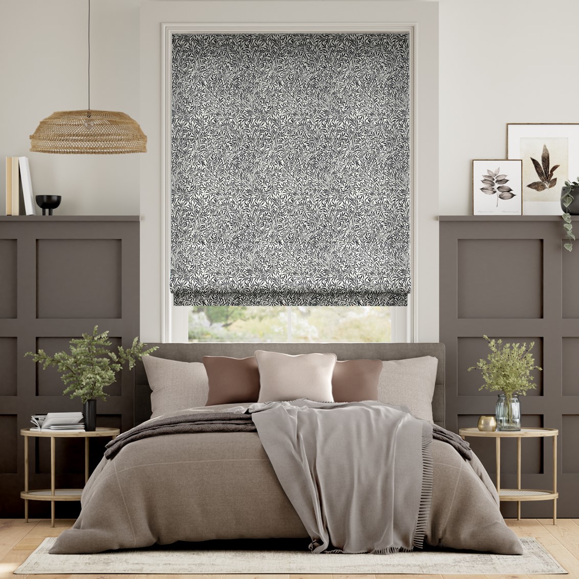 William Morris Willow Onyx Roman Blind