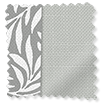 William Morris Willow Steeple Grey & Bijou Linen Dove Grey Roman Blind swatch image