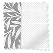 William Morris Willow Steeple Grey & Bijou Linen White Roman Blind sample image
