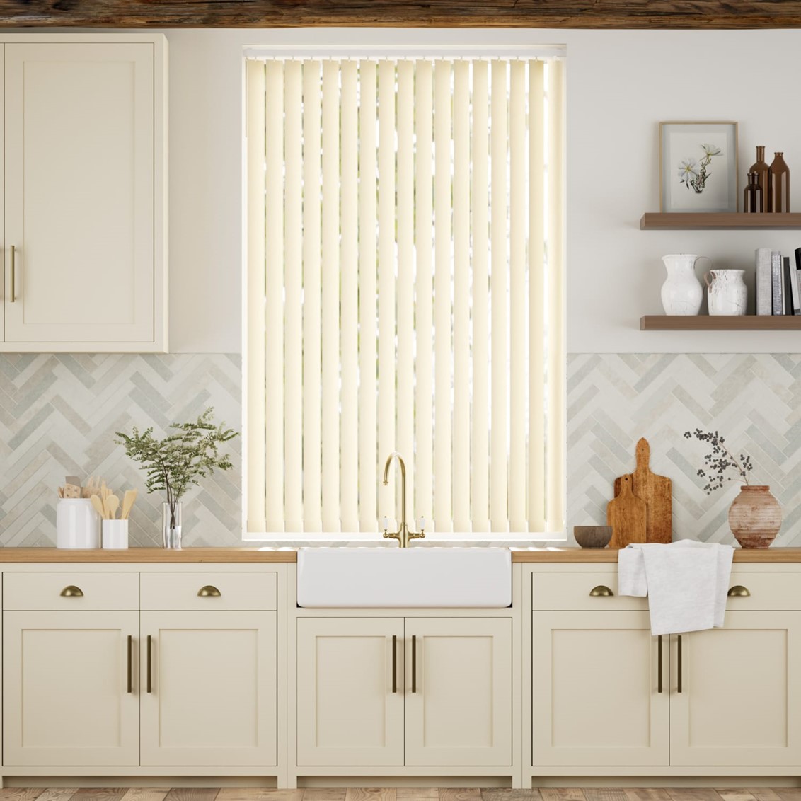 Williamsburg French Cream Vertical Blind