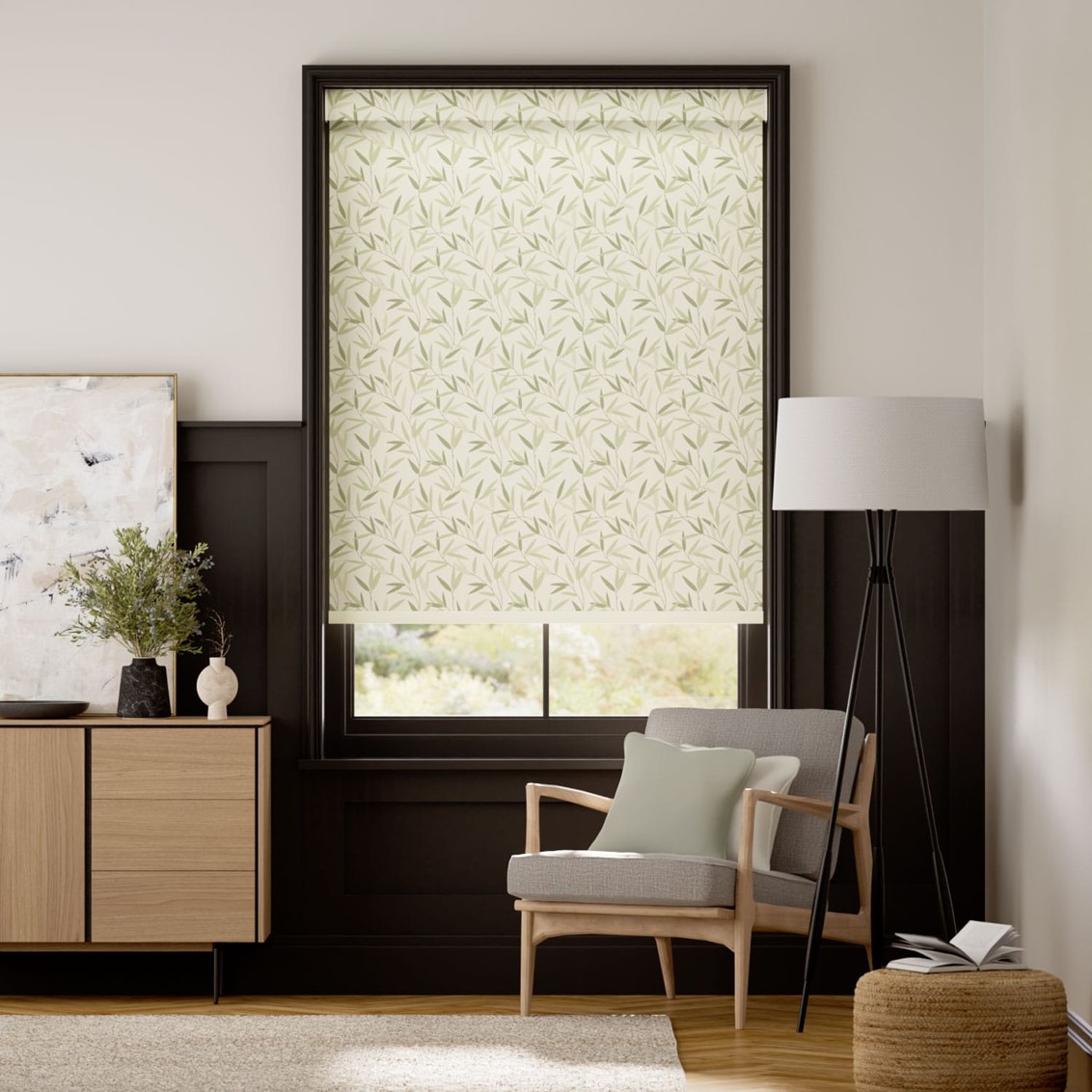 Willow Leaf Hedgerow Roller Blind