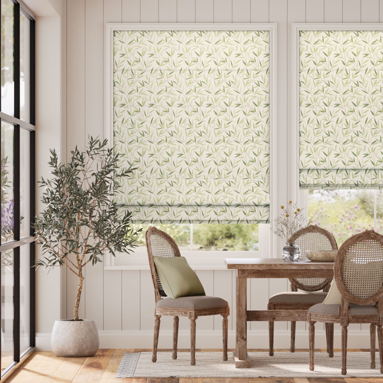 Willow Leaf Hedgerow Roman Blind