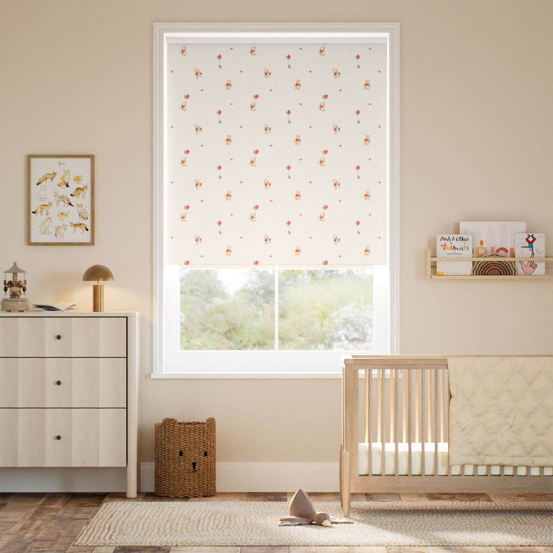 Winnie the Pooh's Hunny Daydream Blackout Buttermilk Roller Blind