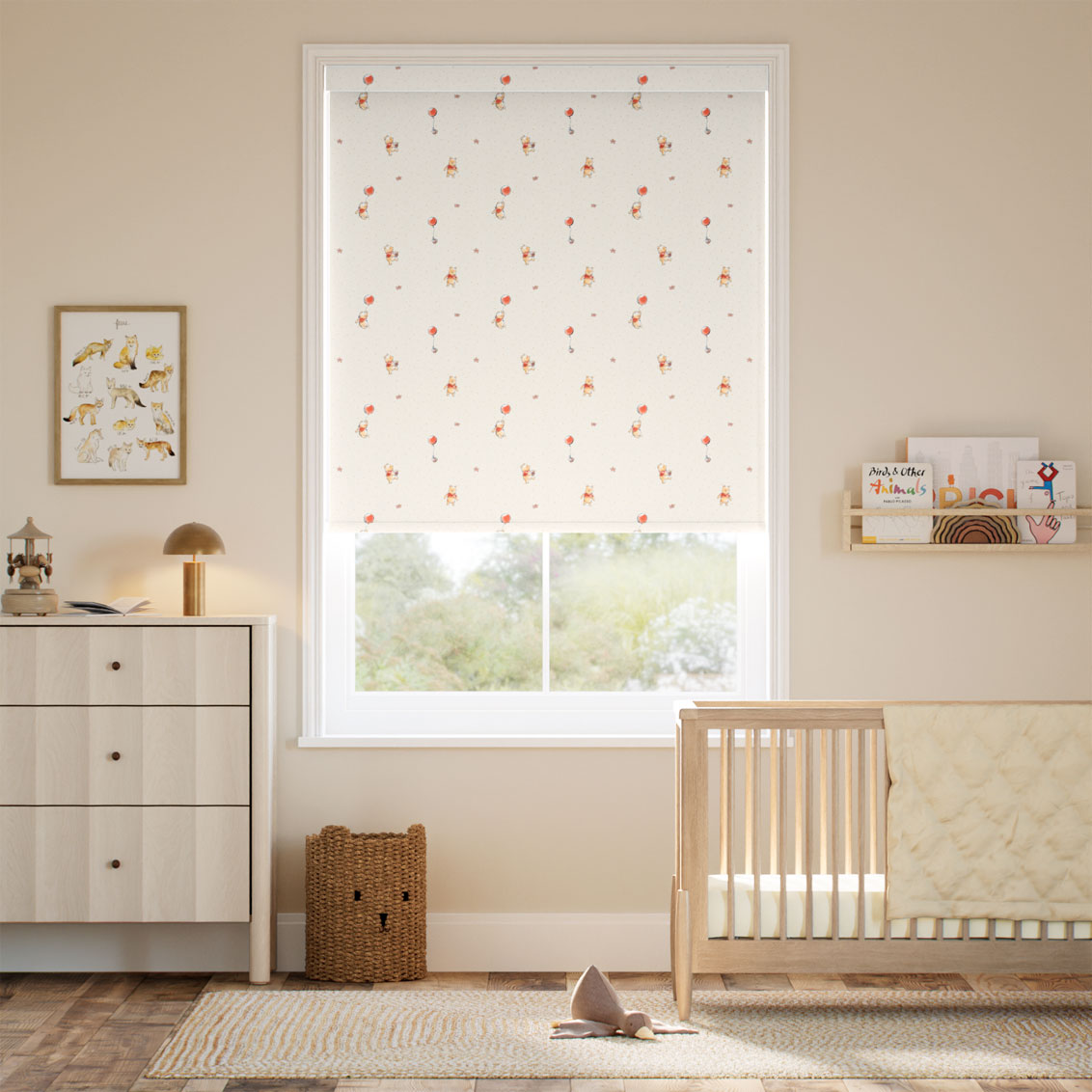 Winnie the Pooh's Hunny Daydream Blackout Buttermilk Roller Blind