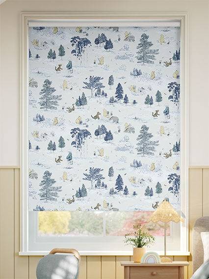 Twist2Go Winnie The Pooh Blackout Toile Blue Roller Blind thumbnail image