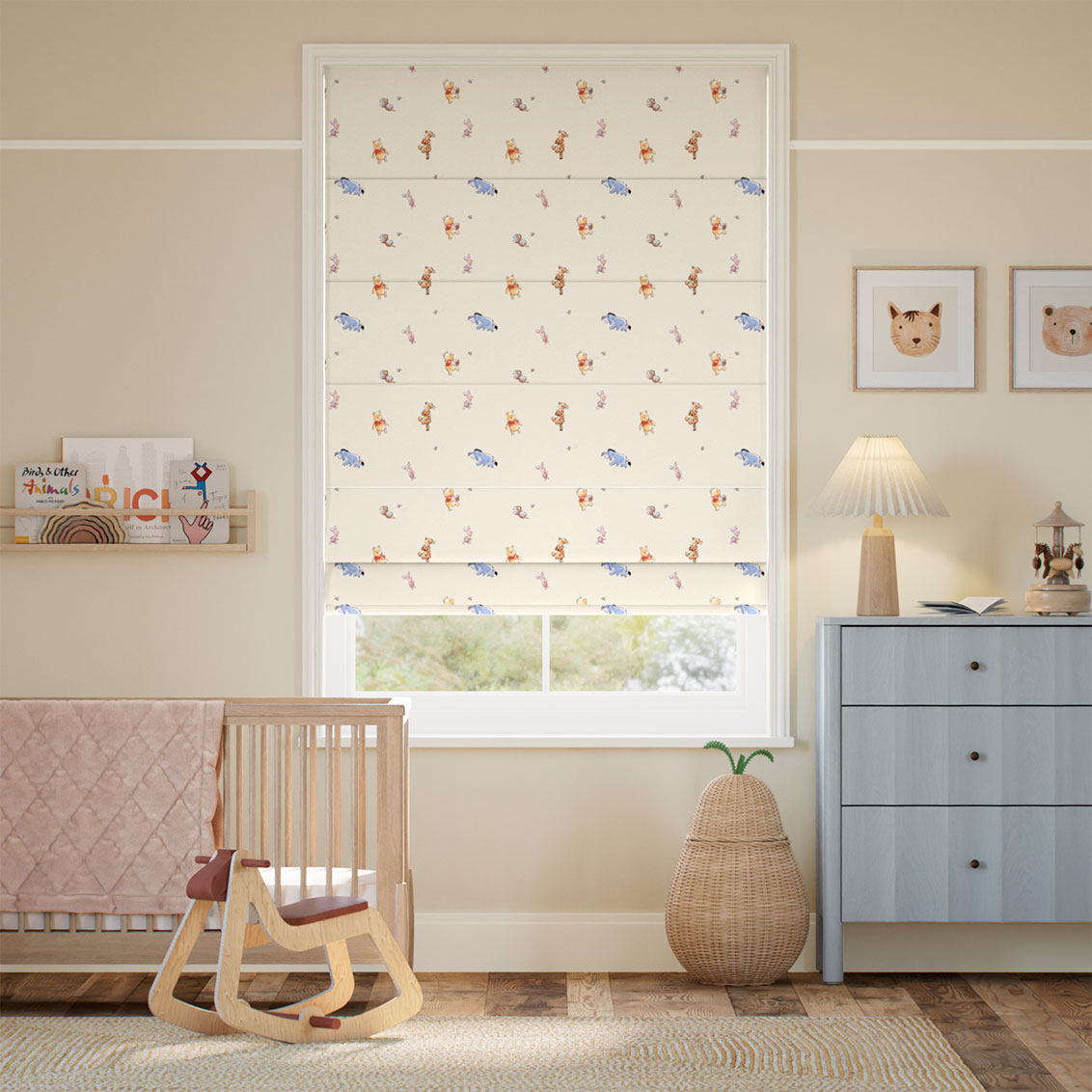 Winnie the Pooh & Friends Honey Oat Roman Blind