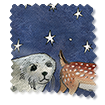 Twist2Go Winter Animals at Night Blue Roller Blind swatch image