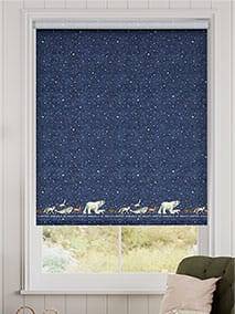 Twist2Go Winter Animals at Night Blue Roller Blind thumbnail image