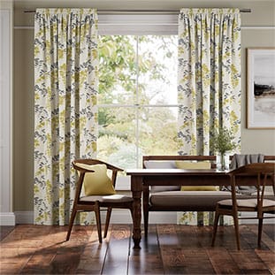 Wisteria Blossom Trail Pewter Curtains thumbnail image
