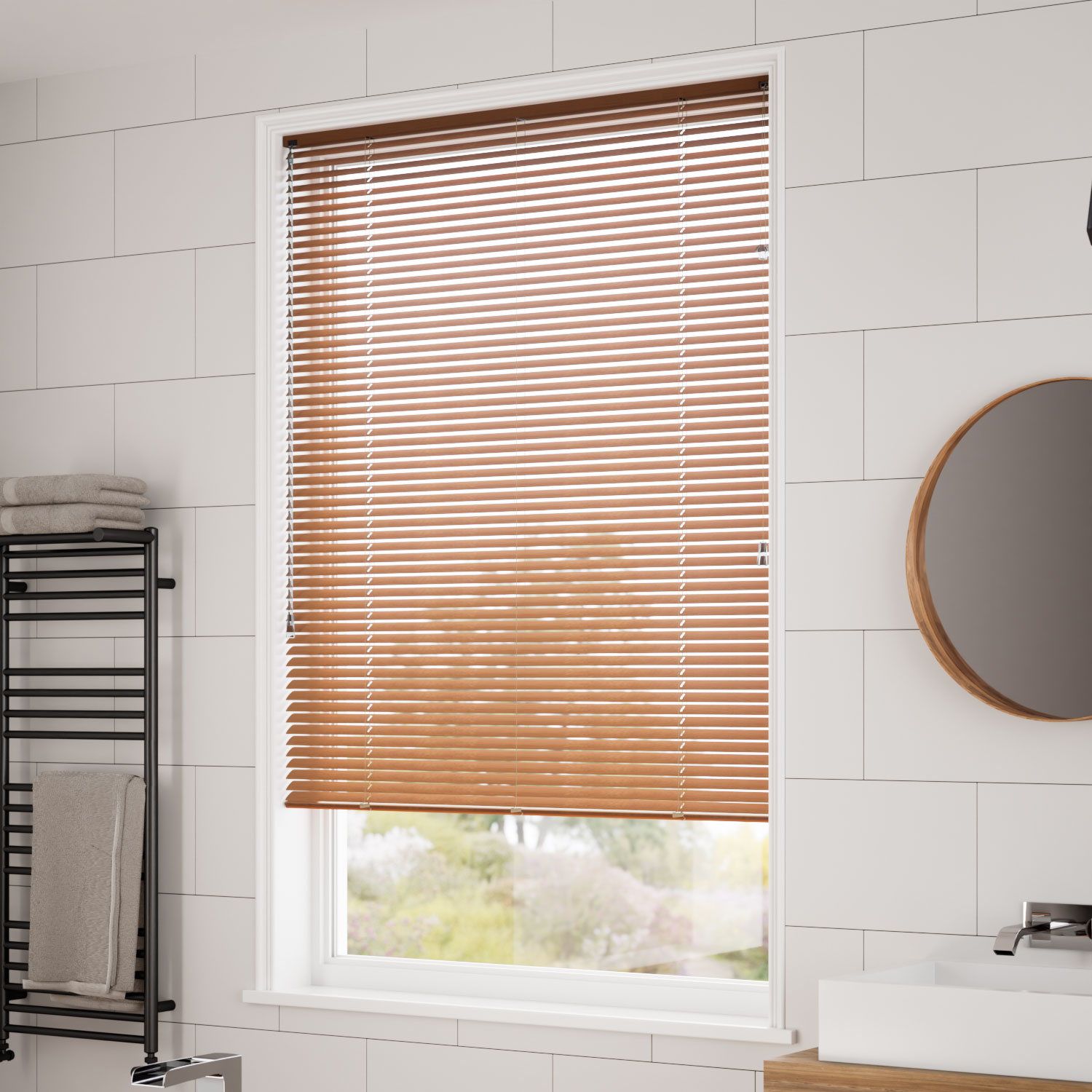 Woodgrain Redwood Venetian Blind - 25mm Slat