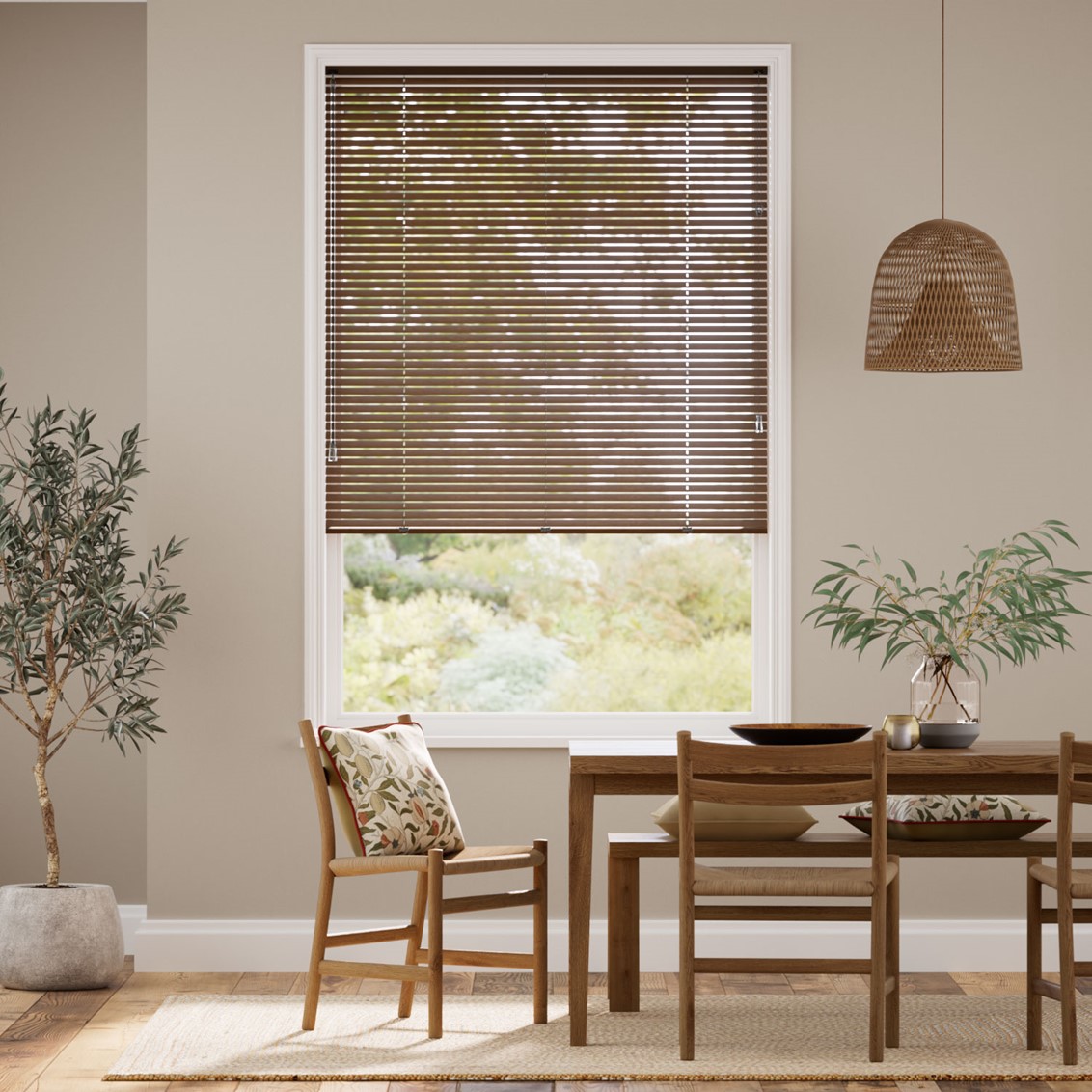 Woodgrain Walnut Venetian Blind - 25mm Slat