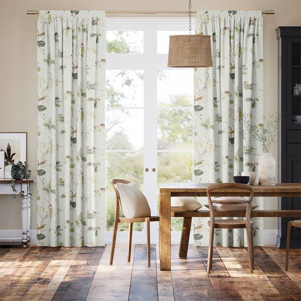 Woodland Chorus Multi Sage Curtains thumbnail image