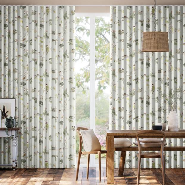 Woodland Chorus Multi Sage Curtains thumbnail image