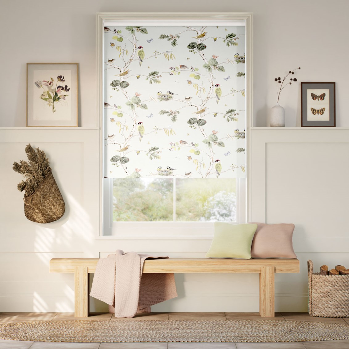 Woodland Chorus Multi Sage Roller Blind