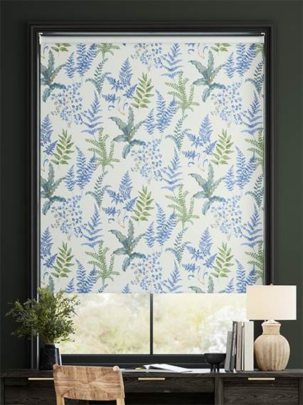 Woodland Fern Blue & Green Roller Blind thumbnail image