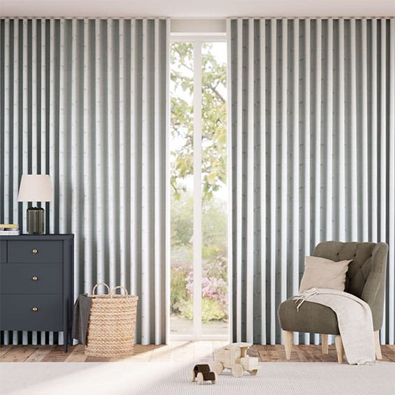 Zebra Soft Grey Blue Curtains