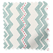 Zig Zag Aqua & Blush Roman Blind sample image