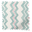 Zig Zag Aqua & Blush Roman Blind swatch image